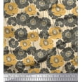 thumbnail image 1 of Soimoi Poly Georgette Fabric Artistic Flower Print Fabric by the Yard 42 Inch Wide, 1 of 1