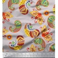 thumbnail image 1 of Soimoi Poly Georgette Fabric Artistic Paisley Printed Craft Fabric by the Yard 42 Inch Wide, 1 of 1