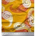 thumbnail image 1 of Soimoi Poly Georgette Fabric Artistic Paisley Printed Fabric 1 Yard 52 Inch Wide, 1 of 1