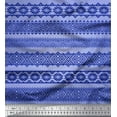 thumbnail image 1 of Soimoi Poly Georgette Fabric Aztec Geometric Decor Fabric Printed Yard 42 Inch Wide, 1 of 3