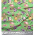 thumbnail image 1 of Soimoi Poly Georgette Fabric Bat,Witch Hat & Magic Potion Halloween Printed Craft Fabric by The Yard 42 Inch Wide, 1 of 1