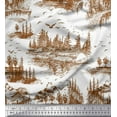 thumbnail image 1 of Soimoi Poly Georgette Fabric Bird & Tree Nature Fabric Prints by Yard 42 Inch Wide, 1 of 1