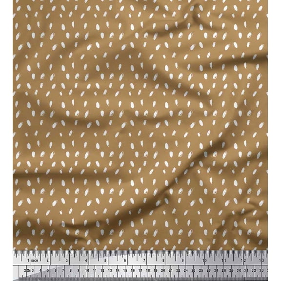 Soimoi Poly Georgette Fabric Brush Stroke Abstract Print Sewing Fabric Yard 42 Inch Wide