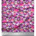 thumbnail image 1 of Soimoi Poly Georgette Fabric Camouflage Texture & Flamingo Bird Decor Fabric Printed Yard 52 Inch Wide, 1 of 1