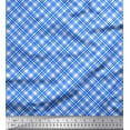thumbnail image 1 of Soimoi Poly Georgette Fabric Diagonal Check Printed Fabric 1 Yard 42 Inch Wide, 1 of 3