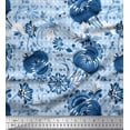 thumbnail image 1 of Soimoi Poly Georgette Fabric Dot & Floral Artistic Printed Craft Fabric by the Yard 42 Inch Wide, 1 of 3