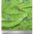 thumbnail image 1 of Soimoi Poly Georgette Fabric Dot,Leaves & Lizard Reptile Print Fabric by Yard 52 Inch Wide, 1 of 1