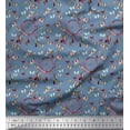 thumbnail image 1 of Soimoi Poly Georgette Fabric Dream Catcher & Butterfly Printed Fabric 1 Yard 52 Inch Wide, 1 of 1