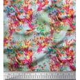thumbnail image 1 of Soimoi Poly Georgette Fabric Floral & Humming Bird Print Fabric by The Yard 52 Inch Wide, 1 of 1