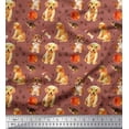 thumbnail image 1 of Soimoi Poly Georgette Fabric Footprint,Dog & Cat Animal Printed Fabric 1 Yard 42 Inch Wide, 1 of 1