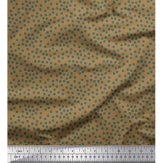 Soimoi Poly Georgette Fabric Gear Parts Shirting Printed Craft Fabric by The Yard 42 Inch Wide