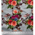 thumbnail image 1 of Soimoi Poly Georgette Fabric Geometric,Leaves & Peony Floral Print Fabric by Yard 42 Inch Wide, 1 of 3