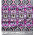 thumbnail image 1 of Soimoi Poly Georgette Fabric Geometric & Paisley Decorative Printed Fabric 1 Yard 52 Inch Wide, 1 of 1