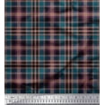 thumbnail image 1 of Soimoi Poly Georgette Fabric Gingham Check Fabric Prints by Yard 42 Inch Wide, 1 of 3