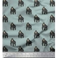 thumbnail image 1 of Soimoi Poly Georgette Fabric Gorilla Animal Print Fabric by Yard 42 Inch Wide, 1 of 1