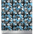 thumbnail image 1 of Soimoi Poly Georgette Fabric Horror Skull Halloween Print Sewing Fabric Yard 52 Inch Wide, 1 of 1