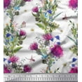 thumbnail image 1 of Soimoi Poly Georgette Fabric Leaves & Clover Flower Printed Craft Fabric by The Yard 42 Inch Wide, 1 of 1