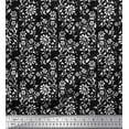 thumbnail image 1 of Soimoi Poly Georgette Fabric Leaves & Floral Block Print Sewing Fabric Yard 42 Inch Wide, 1 of 3