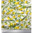 thumbnail image 1 of Soimoi Poly Georgette Fabric Leaves,Floral & Lemon Vegetable Fabric Prints by Yard 52 Inch Wide, 1 of 1