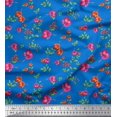 thumbnail image 1 of Soimoi Poly Georgette Fabric Leaves & Floral Printed Fabric 1 Yard 52 Inch Wide, 1 of 1