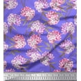 thumbnail image 1 of Soimoi Poly Georgette Fabric Leaves & Lilac Floral Decor Fabric Printed Yard 52 Inch Wide, 1 of 3