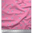 thumbnail image 1 of Soimoi Poly Georgette Fabric Star & Astronaut Bear Kids Fabric Prints by Yard 42 Inch Wide, 1 of 1