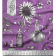 thumbnail image 1 of Soimoi Poly Georgette Fabric Sunflower & Jar Vintage Print Fabric by the Yard 52 Inch Wide, 1 of 1