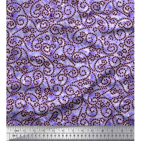 Soimoi Poly Georgette Fabric Swirl Abstract Print Fabric by The Yard 42 Inch Wide