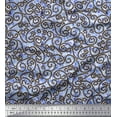 thumbnail image 1 of Soimoi Poly Georgette Fabric Swirl Abstract Printed Fabric 1 Yard 42 Inch Wide, 1 of 3