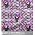 thumbnail image 1 of Soimoi Poly Georgette Fabric Texture,Sword & Horror Skull Halloween Print Fabric by The Yard 42 Inch Wide, 1 of 1
