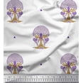 thumbnail image 1 of Soimoi Poly Georgette Fabric Tree Block Print Fabric by The Yard 52 Inch Wide, 1 of 1