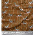 thumbnail image 1 of Soimoi Poly Georgette Fabric Tree & Sloth Cartoon Printed Craft Fabric by The Yard 42 Inch Wide, 1 of 1
