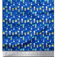 thumbnail image 1 of Soimoi Poly Georgette Fabric Triangle,Pot & Cactus Tree Print Fabric by The Yard 42 Inch Wide, 1 of 1
