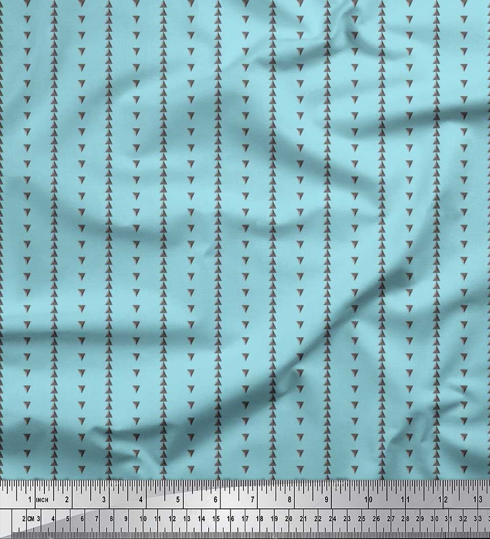 Soimoi Poly Georgette Fabric By The Yard - 52" Wide Blue Tractor Print Farmhouse Style Fabric For Sewing & Crafts 2 thumbnail image