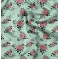 thumbnail image 1 of Soimoi Poly Taffeta Green Fabric By the Yard - 56 Inch Wide - Rose Floral Pattern Textile - Romantic and Delicate Designs for Stylish Projects Printed Fabric, 1 of 6