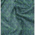 thumbnail image 1 of Soimoi Poly Taffeta Green Fabric By the Yard - 56 Inch Wide - African Tribal Material - Artistic and Modern Patterns for Various Uses Printed Fabric, 1 of 6
