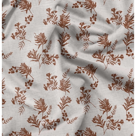 Soimoi Poly Taffeta Orange Fabric By the Yard - 56 Inch Wide - Florals, Leaves Print Fabric - Elegant & Beautiful Patterns for Fashion and Home Decor Printed Fabric