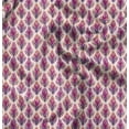 thumbnail image 1 of Soimoi Poly Taffeta Pink Fabric By the Yard - 56 Inch Wide - Damask Ikat Fabric - Elegant and Traditional Patterns for Stylish Creations Printed Fabric, 1 of 6