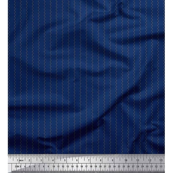 Soimoi Polyester Crepe Fabric Arrow Head Shirting Print Fabric by The Yard 42 Inch Wide
