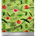 thumbnail image 1 of Soimoi Polyester Crepe Fabric Floral & Leaves Tropical Printed Craft Fabric by The Yard 42 Inch Wide, 1 of 1