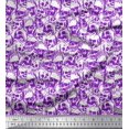 thumbnail image 1 of Soimoi Polyester Crepe Fabric Horror Skull Halloween Print Fabric by The Yard 42 Inch Wide, 1 of 1