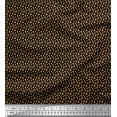 thumbnail image 1 of Soimoi Polyester Crepe Fabric Leaves & Peach Fruit Small Fabric Prints by Yard 42 Inch Wide, 1 of 1