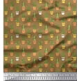 thumbnail image 1 of Soimoi Polyester Crepe Fabric Pot & Cactus Tree Print Sewing Fabric Yard 42 Inch Wide, 1 of 1