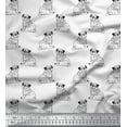 thumbnail image 1 of Soimoi Polyester Crepe Fabric Pug Dog Printed Fabric 1 Yard 52 Inch Wide, 1 of 3