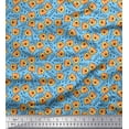 thumbnail image 1 of Soimoi Polyester Crepe Fabric Text & Tiger Face Cartoon Fabric Prints by Yard 52 Inch Wide, 1 of 1