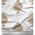 thumbnail image 1 of Soimoi Polyester Crepe Fabric Tree Block Print Fabric by Yard 52 Inch Wide, 1 of 1