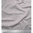 thumbnail image 1 of Soimoi Polyester Crepe Fabric Triangle & Saxophone Musical Instrument Print Sewing Fabric Yard 52 Inch Wide, 1 of 1