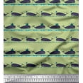 thumbnail image 1 of Soimoi Polyester Crepe Fabric Whale Ocean Printed Craft Fabric by The Yard 42 Inch Wide, 1 of 3