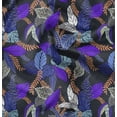 thumbnail image 1 of Soimoi Polyester Fleece Blue Fabric By the Yard - 56 Inch Wide - Leaves Pattern Fabric - Botanical and Elegant Designs for Various Uses Printed Fabric, 1 of 6
