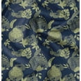 thumbnail image 1 of Soimoi Polyester Fleece Blue Fabric By the Yard - 56 Inch Wide - Leaves Print Fabric - Nature - Inspired Elegance for Apparel and Decor Printed Fabric, 1 of 6